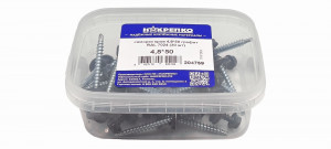 Саморез кров 4,8*50 графит RAL 7024 (30 шт) 1/6 НАКРЕПКО 204759