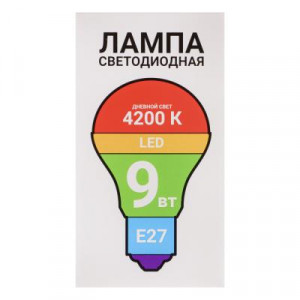 PROMO Лампа Светодиодная А60 7 Вт, Е27, 400 Лм, 4200 К, 175-245 В, Ra&gt;80, IRF &lt;5%