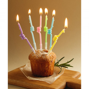 FNtastic Набор свечей для торта, 6 шт., 12 см, парафин