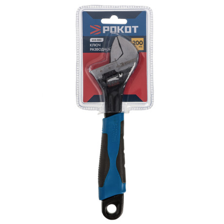 РОКОТ Ключ разводной 200мм, двухкомпонентная рукоятка