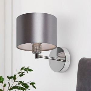 Rivoli бра 2081-401 Ebony 1хЕ14 40W 210х150х200 хром, серый 55616