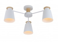 Rivoli люстра Adna 9112-303 3хE27 40W белый, светлое дерево, белый 650х650х260 53435