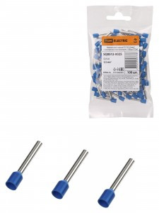 TDM Наконечник-гильза Е2518 2,5мм2 с изолированным фланцем (цена за уп 100шт) SQ0512-0025