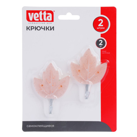 Крючки самоклеящиеся тм VETTA, сталь Q195, полипропилен, акрил, 4 дизайна, 2шт