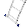 Лестница, 2 х 11 ступеней, алюминиевая, двухсекционная, Сибртех