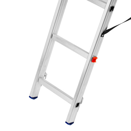 Лестница, 2 х 11 ступеней, алюминиевая, двухсекционная, Сибртех