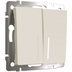 Werkel мех. выкл. СУ 2 кл. (инд.) (айвори матовый) a059282 W1120162