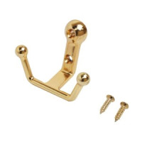 Крючок-вешалка мебельн 2-рожк СТАНДАРТ 308 GP золото Инд. уп. на подвесе(400,50)