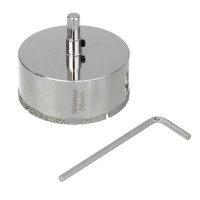 ЕРМАК Коронка алмазная с центрирующим сверлом d 68 мм по керамике и стеклу, Р45, трехгр хвостовик