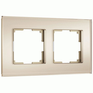 Werkel рамка СУ 2 мест. Senso (шампань, стекло soft-touch) W0023111 a064577