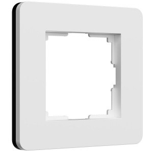 Werkel рамка СУ  1 мест. Split (белый черный, soft-touch) W0013068 a067988