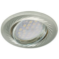 &quot;Ecola KL6A MR16 GU5.3 св-к литой повор.гравир.Листья по Кругу Сатин-Хром/Хром 23x86 FN1616EFY (10!)