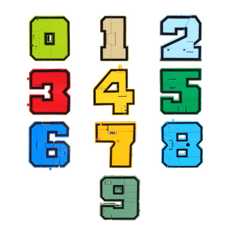 ИГРОЛЕНД Робот - трансформер в виде цифр, ABS, 12,5х16х3см, 10 дизайнов