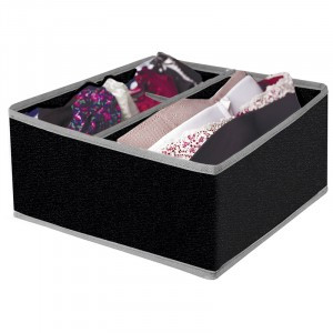 Органайзер д/белья "Black", 28х28х13см, спанбонд, 312617 Рыжий кот