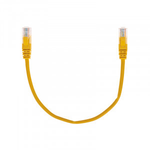 REXANT коммутац. шнур (патч-корд) U/UTP, cat5e, 0,3м, литой, RJ45-RJ45, LSZH, желтый, 02-0105-03