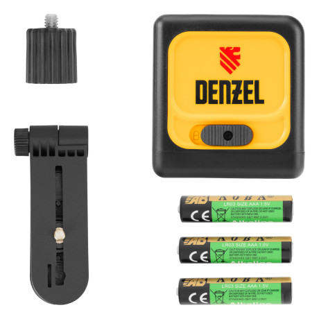 Лазерный уровень DQB, 30 м, зеленый луч, батарейки, сумка Denzel