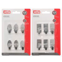 VETTA Набор крючков 6шт на липучке, в блистере, металл, SD-1987