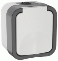 IEK TORS роз. 1 мест. ОУ (земля, крышка) 16А IP55 TS220 серо-белый TS-R16-16-55-K41