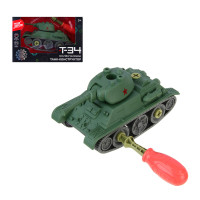 BY Русские Супергерои УВЗ Танк-конструктор Т-34, отвертка, 11x13x20 см., PP