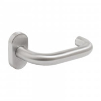 Комплект ручек на овал розетке для ПВХ+Ал дверей СТАНДАРТ 0903 SS(60-90) INOX нержавеющая сталь(40)