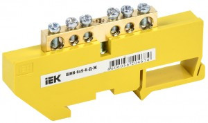 IEK шина PE "земля" на DIN-изол ШНИ-6х9-6-Д-Ж