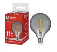 ASD/InHome лампа св/д Deco Шар GL95 E27 11W(920lm) 4000K 4K 135x95 филамент (нитевидн) дымчат 6050