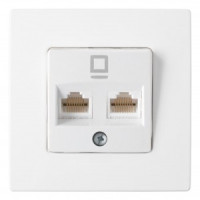 Bylectrica Мастер роз. СУ комп. 2 мест. RJ-45, белый (корп. ABS) РК216-5012