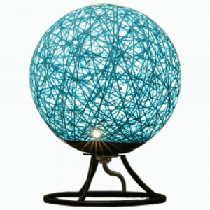 APEYRON Ночник св/д из ротанга 220V 2W 6 диодов 3200K 200lm 15x15x18см голубой 12-80