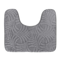 VETTA Коврик для туалета, вельвет, губка 0,8 см, полиэстер, 50х40 см, узоры, графит