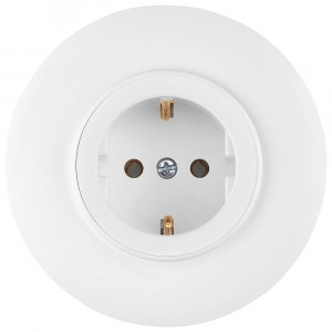 Bylectrica РЕТРО ПРОВАНС круг Роз. 1 мест. СУ земля (d92 мм)  белый, (РС16-0402)