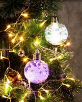 СТАРТ Фигура новогод. Шар 1LED белый свет (3xLR44 в/к) d=8см, пластик, пакет