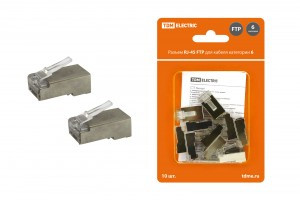 TDM Разъем RJ-45 FTP для кабеля кат. 6, 8P8C блистер (в уп. 10шт, цена за уп.) (20!) SQ0561-0007