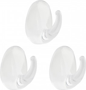 Крючки самоклеящиеся "Прозрачные" 3 шт/уп, пластик (кратность 24!!!) 105895 Рыжий Кот