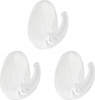 Крючки самоклеящиеся &quot;Прозрачные&quot; 3 шт/уп, пластик (кратность 24!!!) 105895 Рыжий Кот