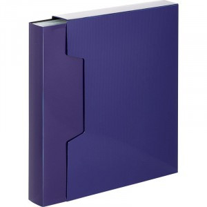 Папка с вкладышами 100шт КОМУС Line 700мкм в коробе, глянцевый синий 993230