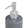 VETTA Дозатор для жидкого мыла, керамика, 7x7x19,5 см, листья, серый
