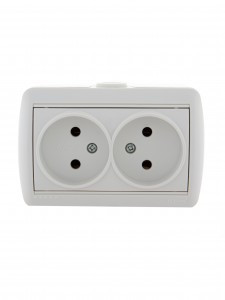 Lezard Ната роз. ОУ 2 мест. 16А бел. (керамика, корпус PC) 710-0200-128