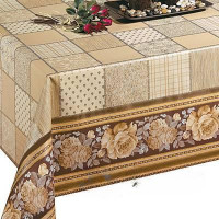 Клеенка 140*20 ДЕКОРАМА 142А (плитка, беж.кайма) ТУРЦИЯ