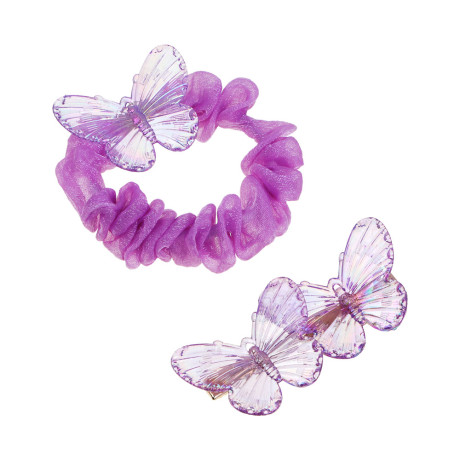 ЮНИLOOK Детские аксессуары для волос: резинка и заколка, d6см, 5,5/6 см, металл, ПЭ, пластик, 2 диз.