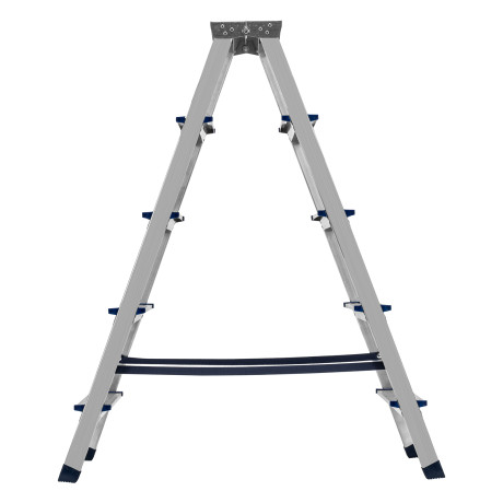 Стремянка двусторонняя 5 ступеней, алюминиевая, Сибртех