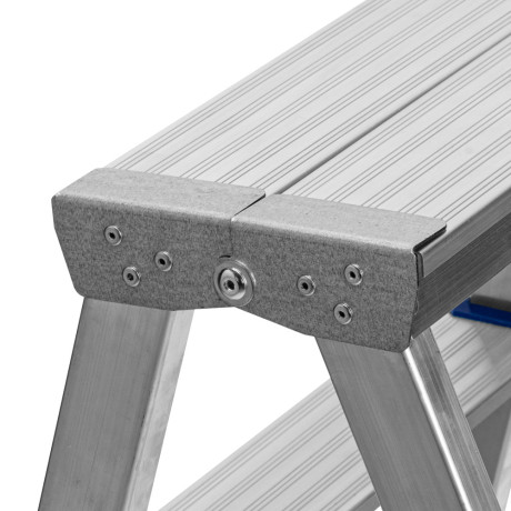 Стремянка двусторонняя 5 ступеней, алюминиевая, Сибртех