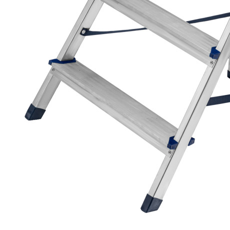 Стремянка двусторонняя 5 ступеней, алюминиевая, Сибртех