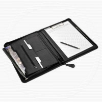 Папка из кож/зам из кож/зам ЛИДЕР м129 с зажимом, черный, Россия 92259