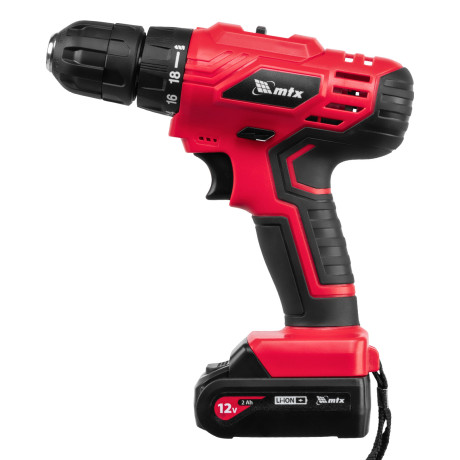 Дрель-шуруповерт аккумуляторная MCDL-12-02, Li-Ion, 12 В, 2 акк. MTX