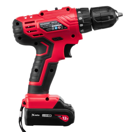 Дрель-шуруповерт аккумуляторная MCDL-12-02, Li-Ion, 12 В, 2 акк. MTX
