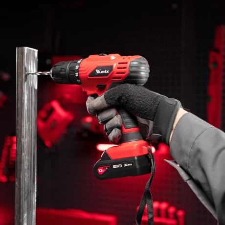 Дрель-шуруповерт аккумуляторная MCDL-12-02, Li-Ion, 12 В, 2 акк. MTX
