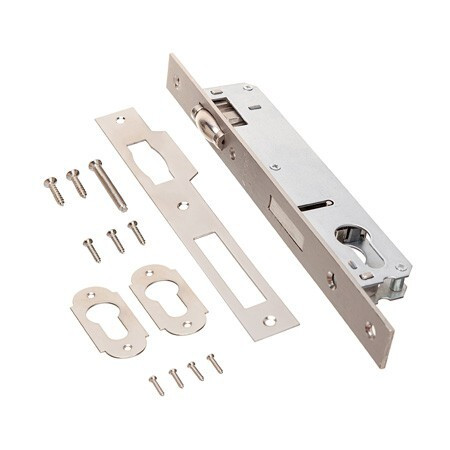 Замок врез 7300-20-R-NIS Apecs с ролик. защелкой (бэксет 20мм, Б/цил.)  \30