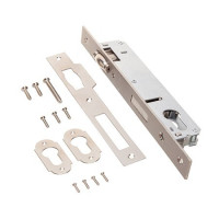 Замок врез 7300-20-R-NIS Apecs с ролик. защелкой (бэксет 20мм, Б/цил.)  \30