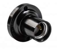 ASD/InHome Патрон E27 Ф П-01 E27 карболит потолочный, черный, прямой 70.5x55.5 IP20 2238