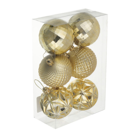 СНОУ БУМ Набор шаров 6 см, 6 шт, золото, 26-102